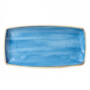 Churchill Stonecast Cornflower Blue Oblong Plate 35 x 18.5cm