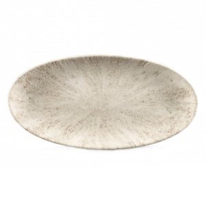 Churchill Studio Prints Stone Agate Grey Chefs' Oval Plate 29.9 x 15cm 