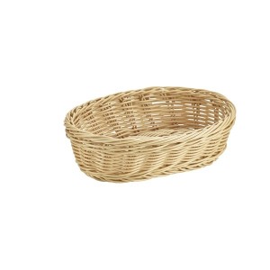 Oval Polywicker Basket Natural 22.5 x 15.5 x 6.5cm 