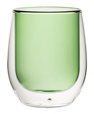 Double Wall Water Glasses Green 9.7oz / 27cl