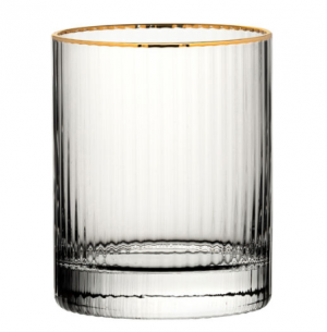 Hayworth Double Old Fashioned Tumblers Gold Rim 11.25oz / 32cl
