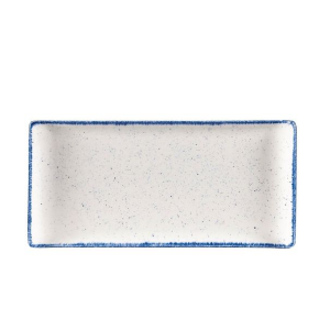Churchill Stonecast Hints Indigo Blue Rectangular Buffet Trays 30 x 14.5cm