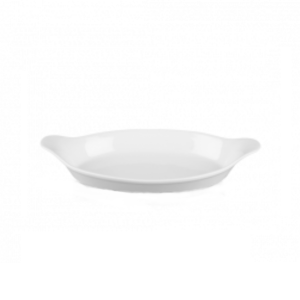 Churchill Cookware Small Oval Eared Dish White 20.5 x 11.3cm