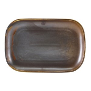 Terra Porcelain Rustic Copper Rectangular Plate 29 x 19.5cm 