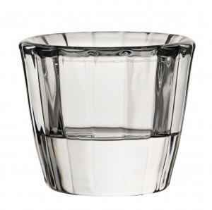 Ribbed Clear Candle Holder