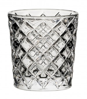 Criss Cross Clear Candle Holder