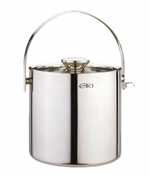 Elia Double Wall Ice Bucket with Tongs Stainless Steel 3.2Ltr