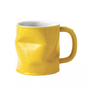 Squashed Tin Can Mug Yellow 7.75oz / 22cl 