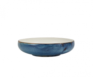 Terra Porcelain Aqua Blue Two Tone Coupe Bowl 22cm 