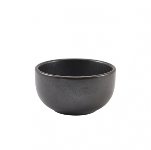 Terra Porcelain Cinder Black Round Bowls 11.5cm