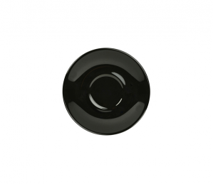 Genware Porcelain Black Saucer 13.5cm / 5.25inch