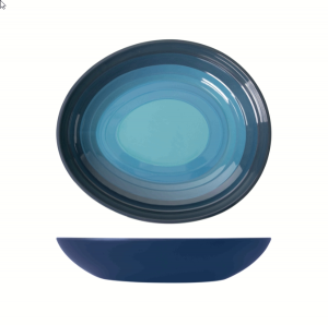 Azure Blue Atlantis Melamine Oval Bowl 38 x 32.5 x 7cm