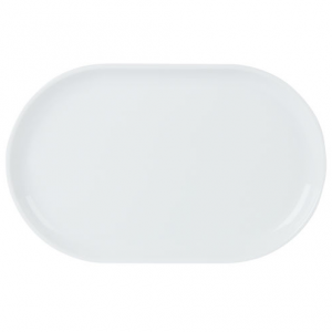 Porcelite White Narrow Oval Plate 12 x 6inch / 30 x 15cm 