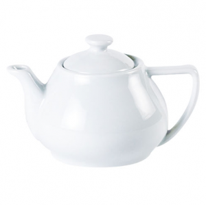 Porcelite White Contemporary Style Tea Pot 30oz / 86cl