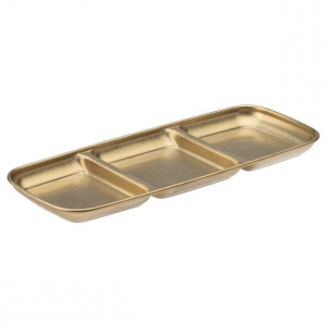 Artemis Gold Triple Dip Tray 9 x 3.5inch / 22.5 x 9cm