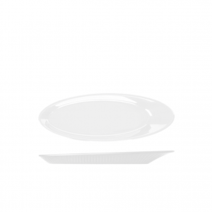 Opulence White Boston Melamine Oval Plate 30.5 x 11cm