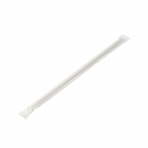 Paper Individually Wrapped White Straws 8Inch