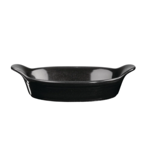 Churchill Cookware Small Round Eared Dish Black 15 x 18cm