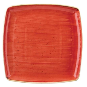 Churchill Stonecast Berry Red Square Plate 26.8cm