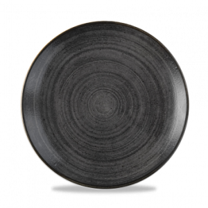 Churchill Stonecast Raw Black Coupe Plate 21.7cm