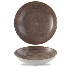 Churchill Stonecast Raw Brown Coupe Bowl 24.8cm -