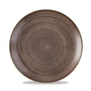 Churchill Stonecast Raw Brown Coupe Plate 21.7cm