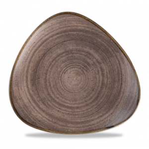 Churchill Stonecast Raw Brown Triangle Plate 26.5cm 