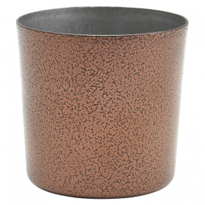 Hammered Copper Effect Stainless Steel Serving Cup 8.5cm 
