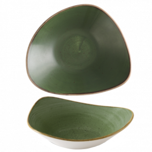 Churchill Stonecast Sorrel Green Triangle Bowl 23.5cm 