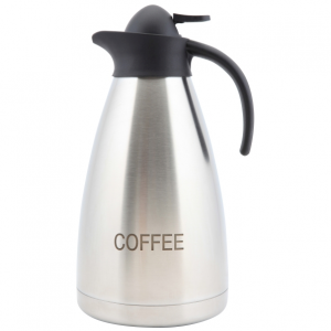 Coffee Inscribed Contemporary Vacuum Jug Stainless Steel 