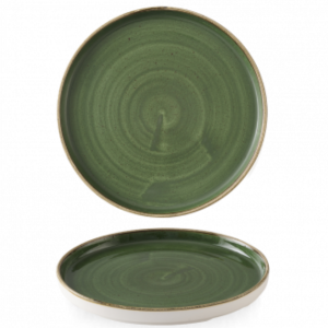 Churchill Stonecast Sorrel Green Chefs Walled Plate 26cm