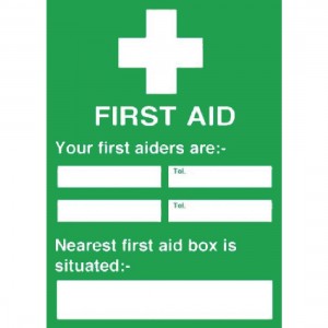 First Aiders / Nearest First Aid Box Sign