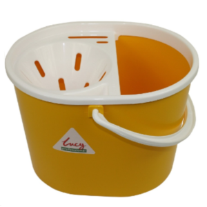 Lucy Oval Mop Bucket & Sieve Yellow