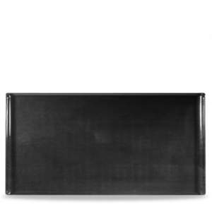 Churchill Alchemy Rectangular Melamine Buffet Tray Black 53 x 32.5cm