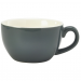  Genware Porcelain Grey Bowl Shaped Cup 6oz / 17.5cl