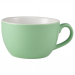 Genware Porcelain Green Bowl Shaped Cup 8.75oz / 25cl