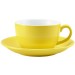 Genware Porcelain Yellow Bowl Shaped Cup 8.75oz / 25cl