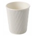 White Ripple Disposable Paper Coffee Cups 8oz / 227ml