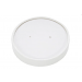 Disposable White Paper Vented Lids For Heavy Duty Soup Container 8oz-12oz
