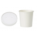 Disposable White Paper Vented Lids For Heavy Duty Soup Container 8oz-12oz