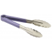 Genware Colour Coded Stainless Steel Tongs 31cm Purple