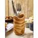 Genware Olive Wood Rustic Cutlery Holder