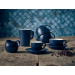 Genware Porcelain Matt Blue Bowl Shaped Espresso Cup 3oz / 9cl