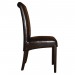 Bolero Curved Back Leather Chairs Brown