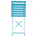 Bolero Pavement Style Steel Chairs Seaside Blue