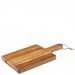 Acacia Wood Chicago Handled Board with Leather Strap 24 x 18cm