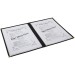 American Style Black Four Page Menu Holder A4