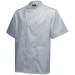 Genware Press Stud Short Sleeve Chefs Jacket White