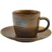 Terra Porcelain Rustic Copper Espresso Cup Saucer 11.5cm 