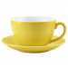 Genware Porcelain Yellow Bowl Shaped Cup 12oz / 34cl